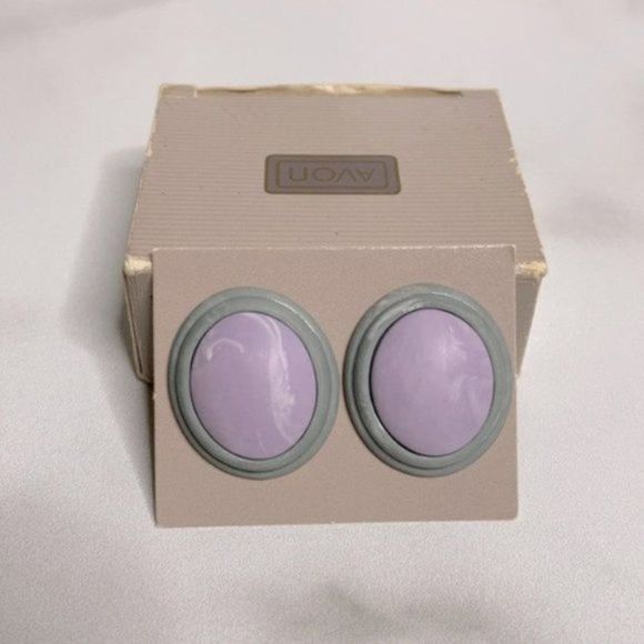 Avon Sunbleached Colors pierced Earrings purple - Picture 1 of 5